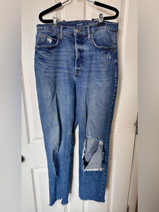 Old Navy Denim - Extra High Rise Sky-Hi Straight Jeans - 12 Tall